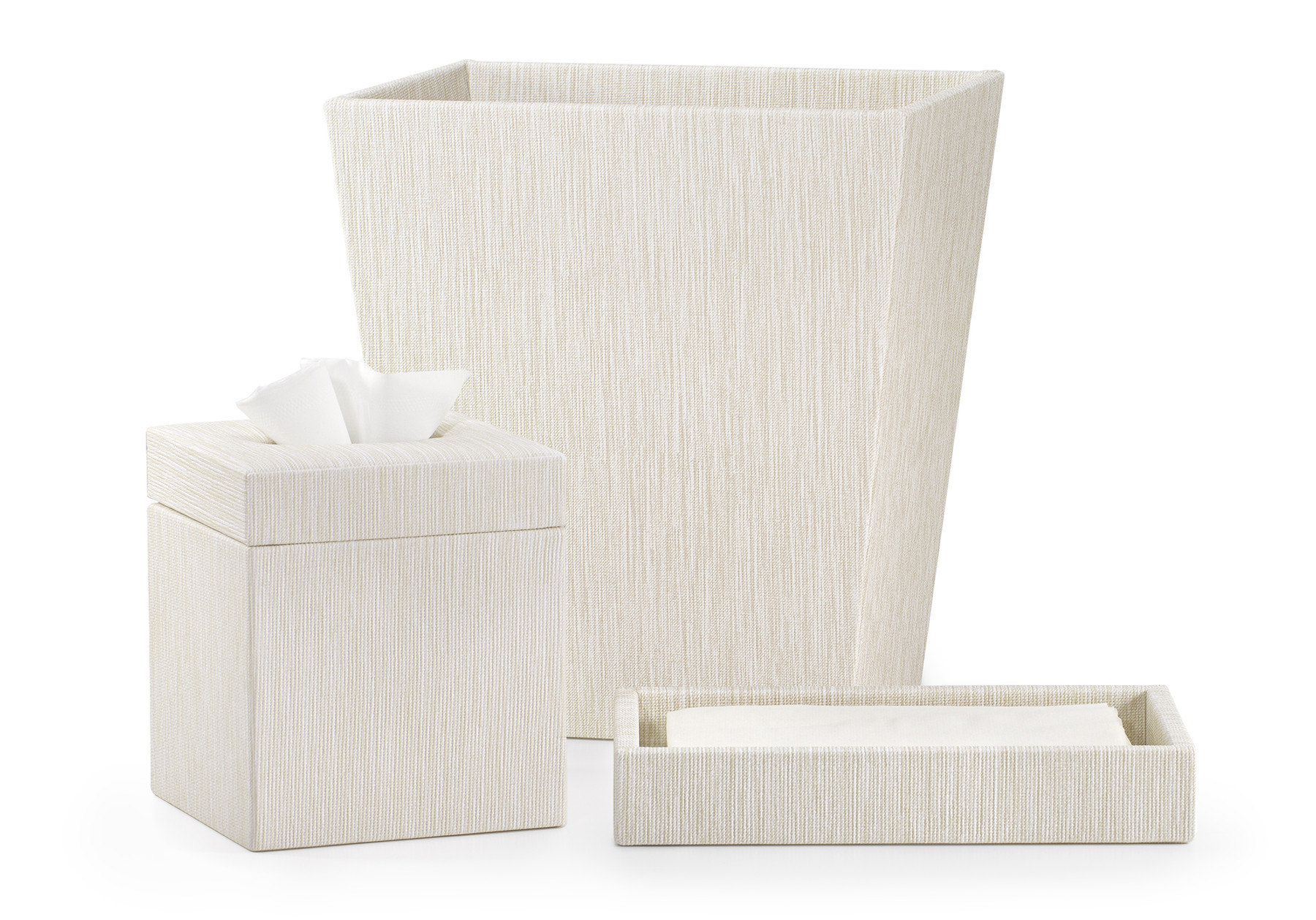 Textured Ivory Bath Accessories - Reed Collection| Labrazel