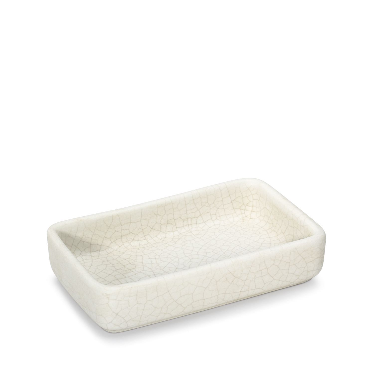 Crackle Ceramic Guest Towel Tray from Italy | Labrazel