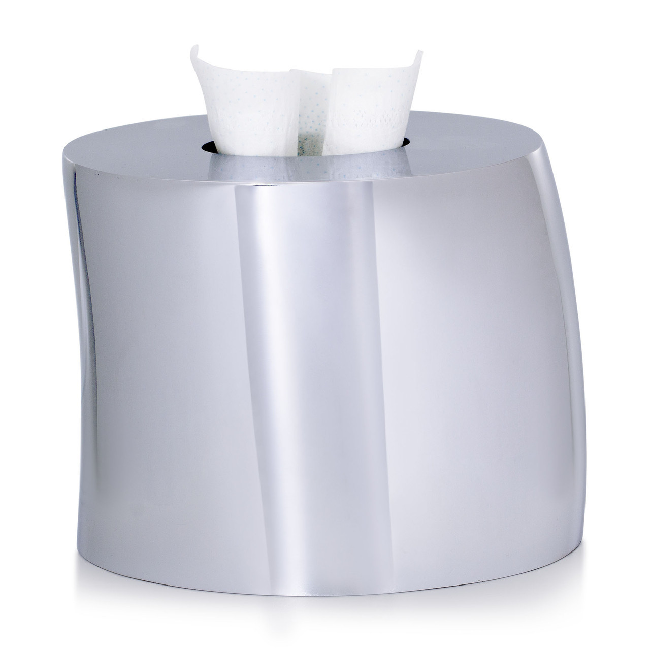 Luxe Chrome Tissue Box Cover | Horn Chrome Collection