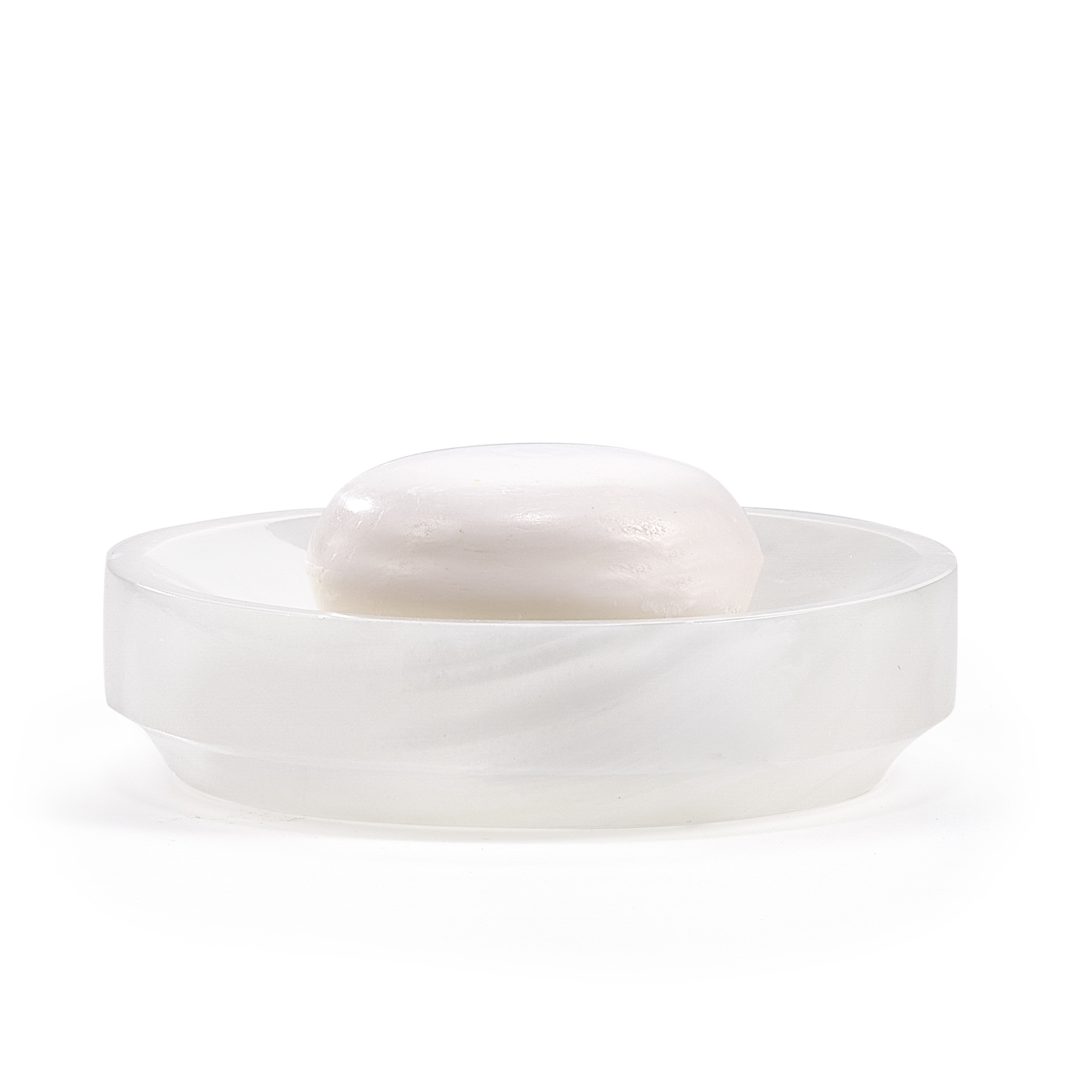 White Stone Soap Dish - Hielo Onyx Accessories | Labrazel