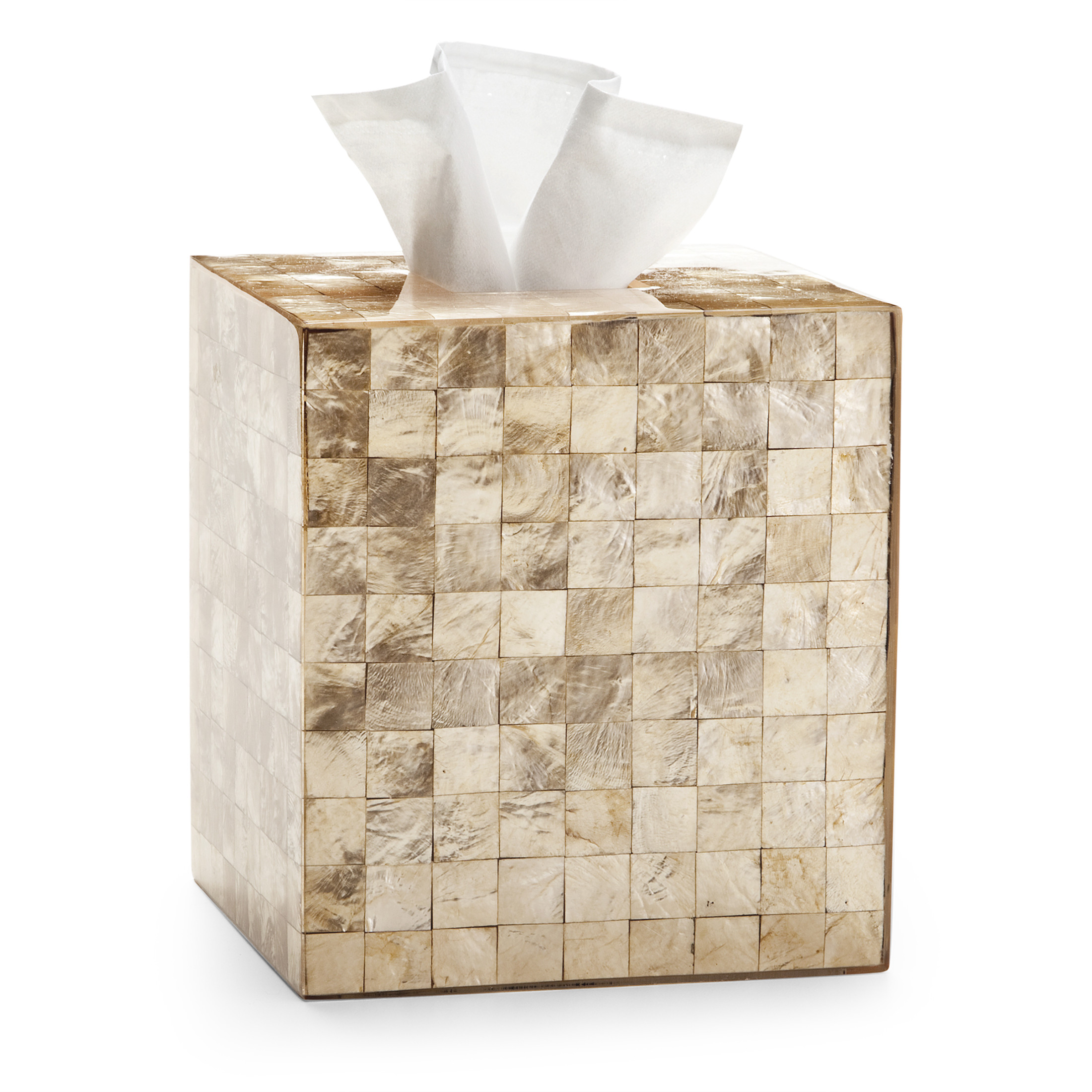 Capiz Champagne Tissue Cover