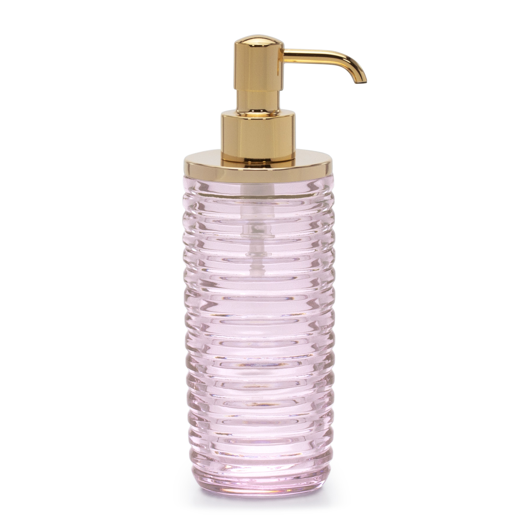 Riga Pink Pump Dispenser - Polished Gold