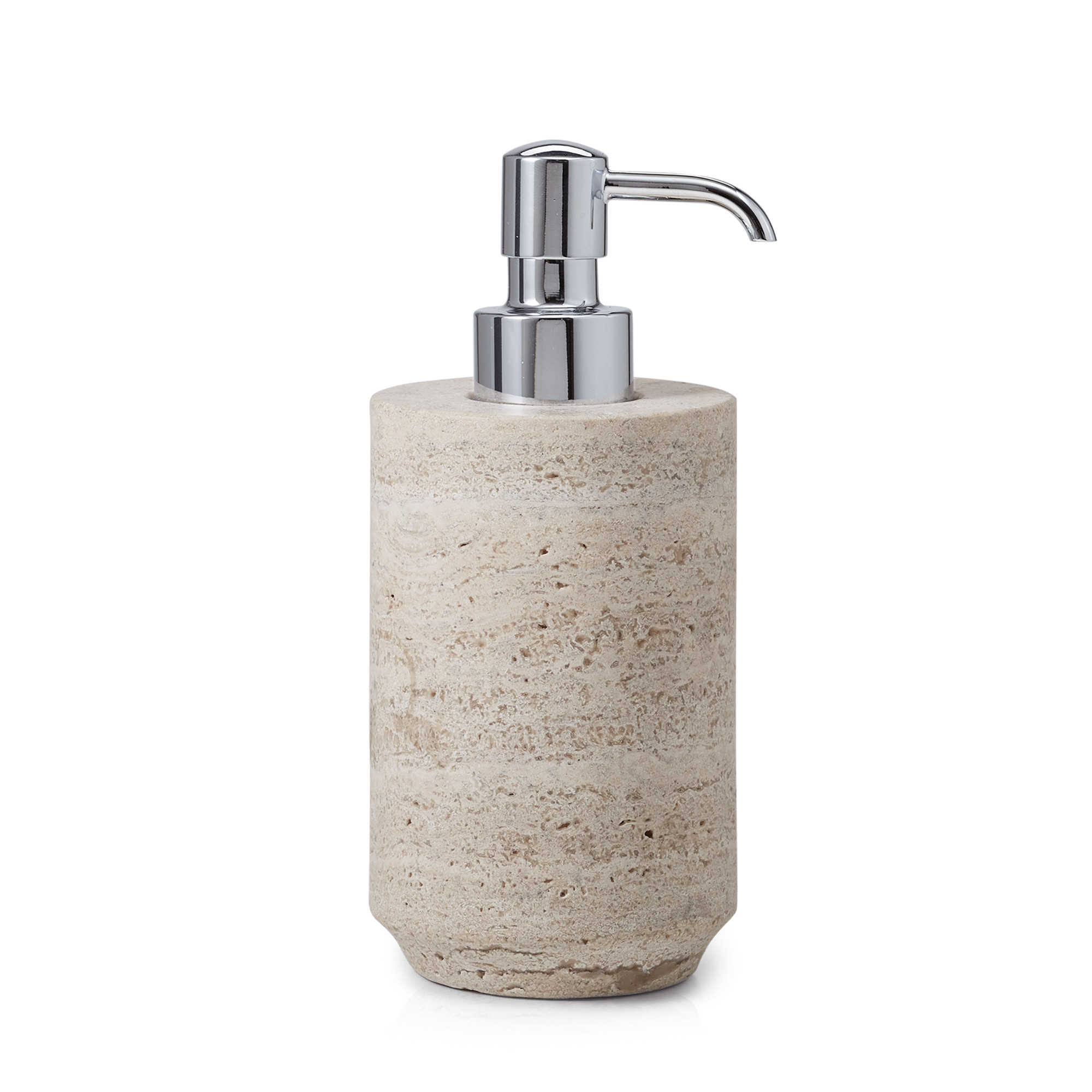 THREE エッセンシャルセンツ WRITTEN IN STONE 30ml Natural Stone Soap Dispenser - Aztec Travertine | Labrazel
