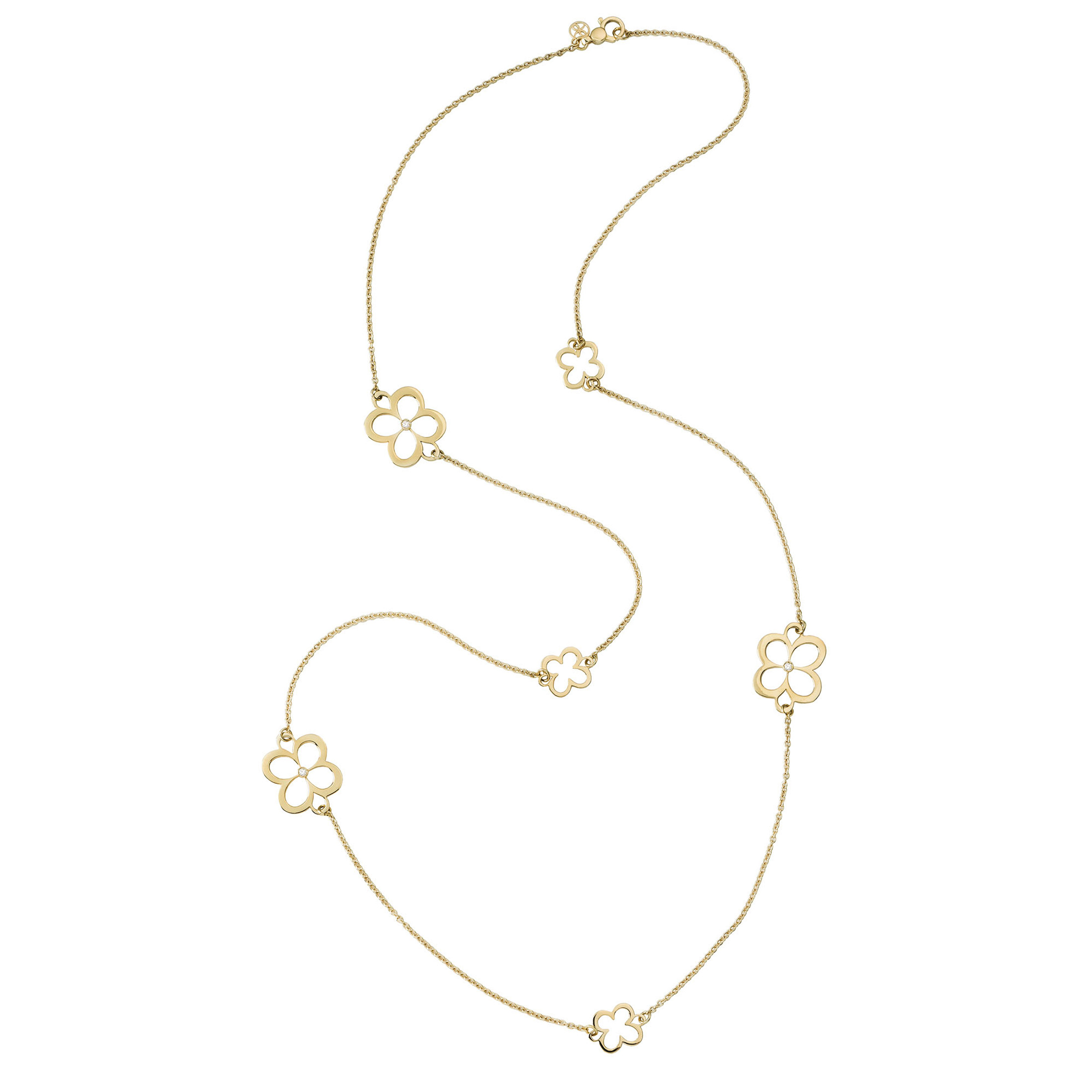 Fiore Classic Chain Necklace with Diamond, 37"