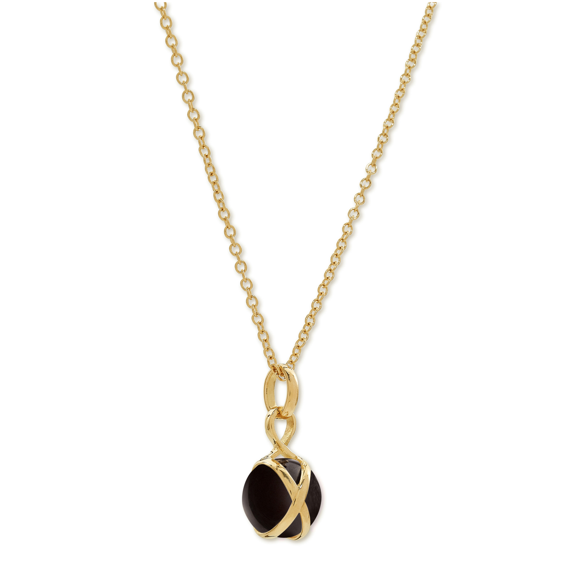 Prisma Black Agate Brilliant Chain Necklace with Pendant