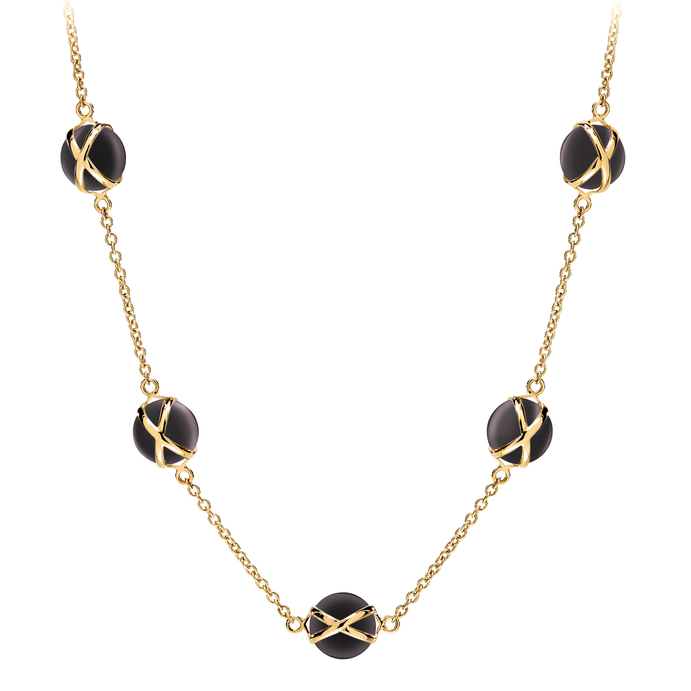 Prisma Black Agate Classic Chain Necklace