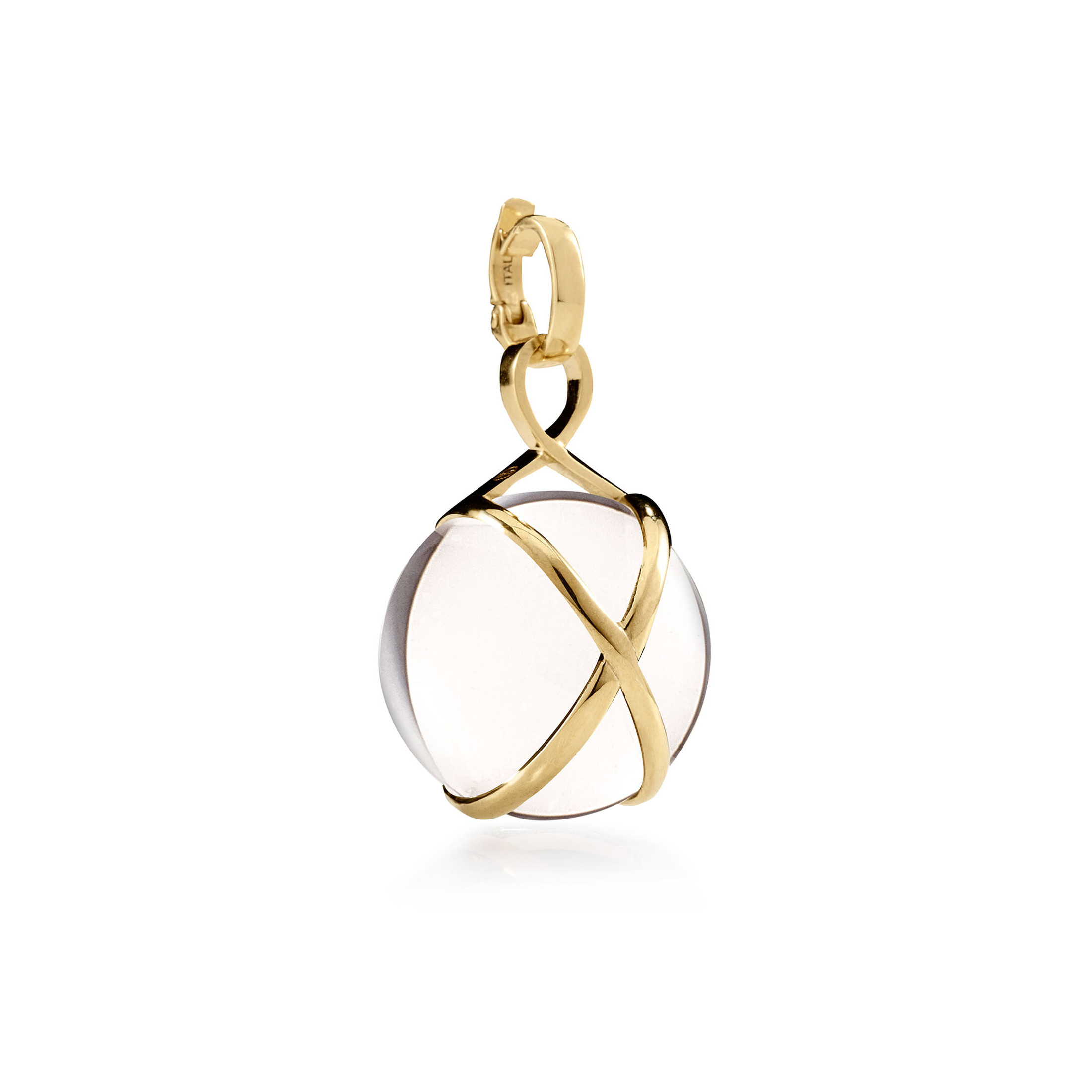 Prisma Crystal Quartz Pendant in Yellow Gold - Large