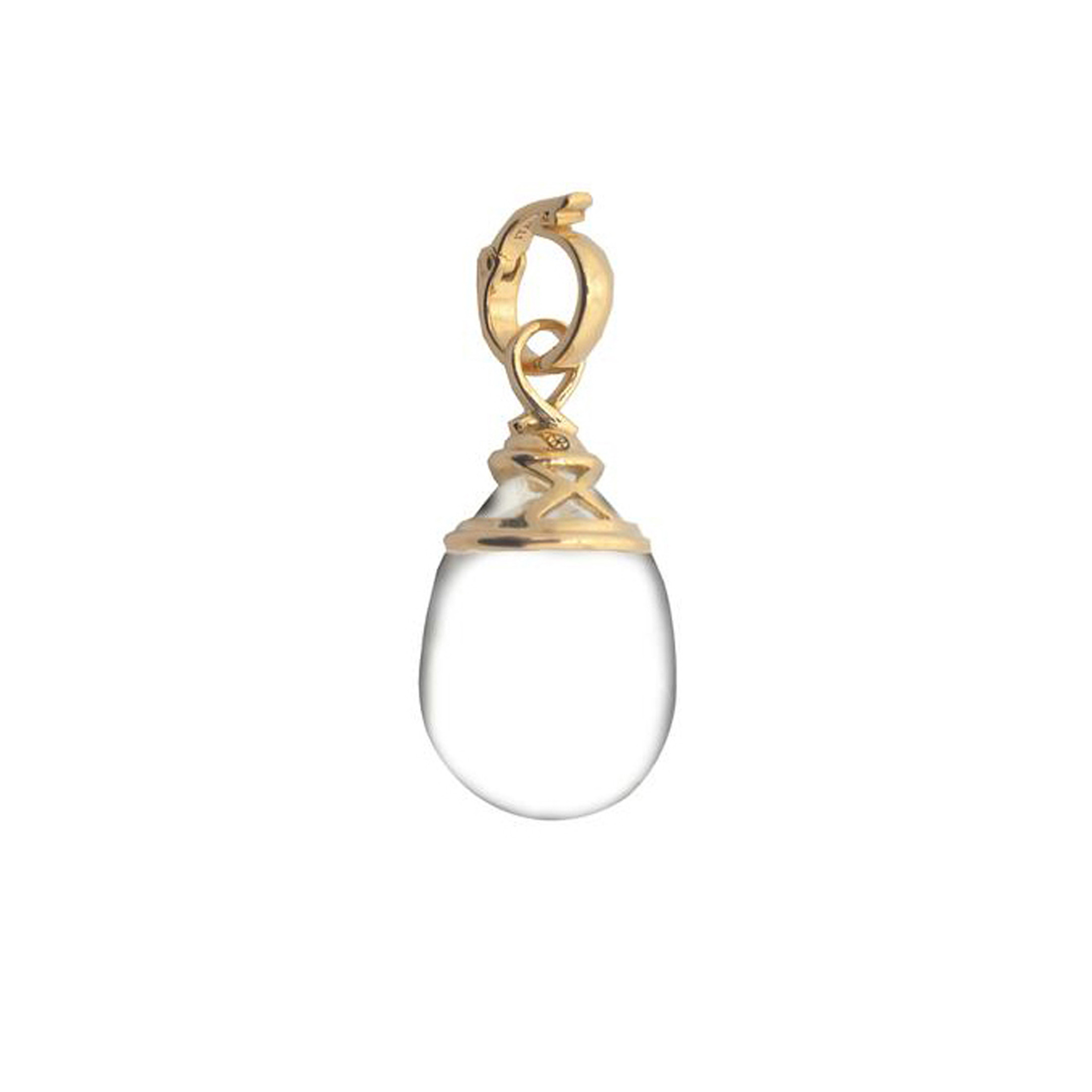 Sofia Crystal Quartz Pendant in Yellow Gold - Medium