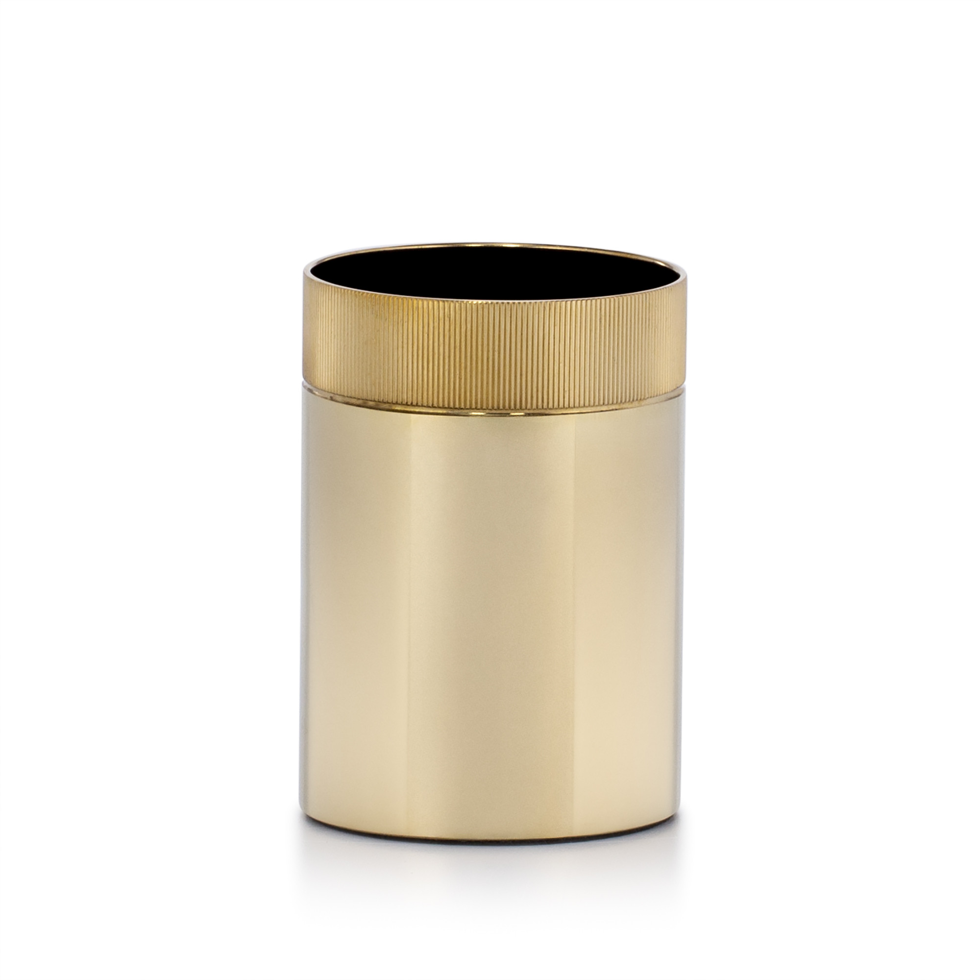 Silvio Rib Brass Brush Holder