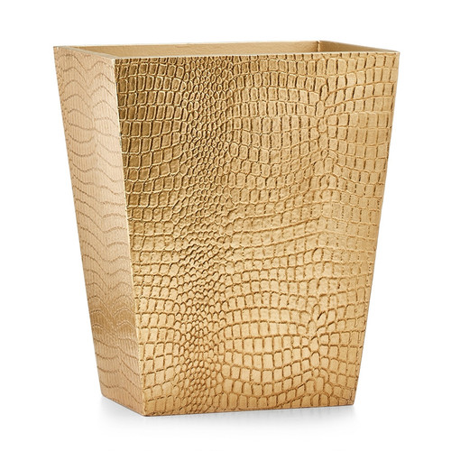Crocodile Gold Waste Basket