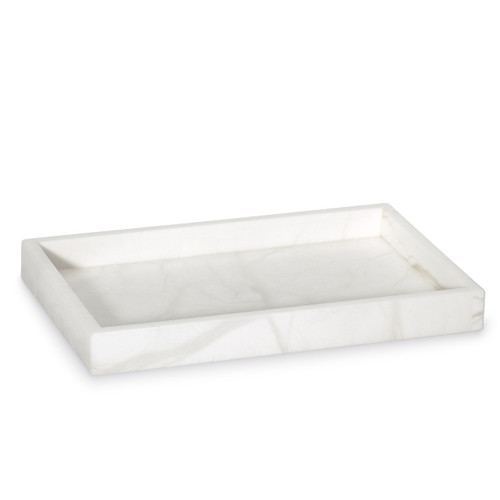 White Stone Tissue Box - Alisa Bathroom Set | Labrazel
