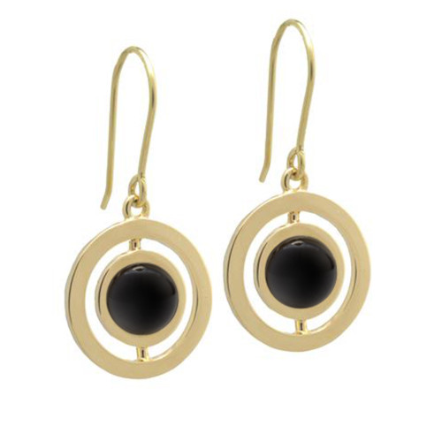 Anello Earrings with Black Agate