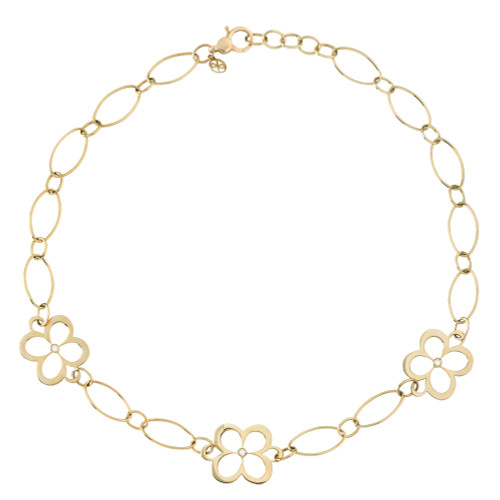 Fiore Link Chain Necklace with Diamond