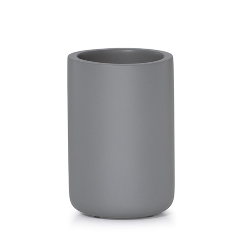 Domus Gray Matte Brush Holder