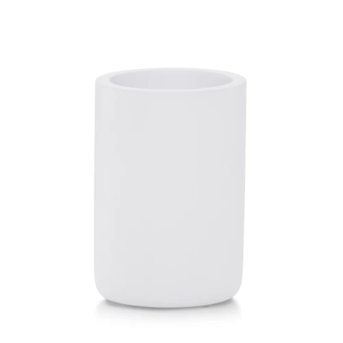 Domus White Matte Brush Holder