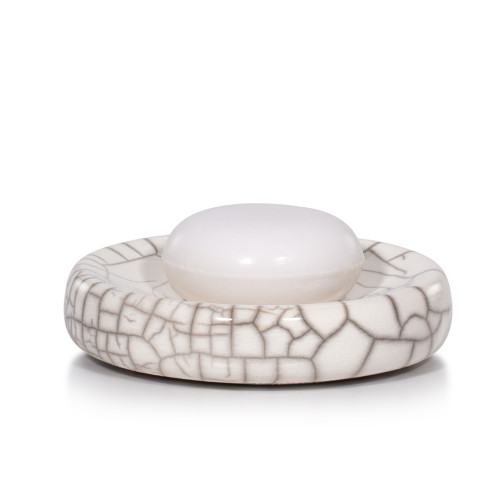 Raku Crackle Soap Dish