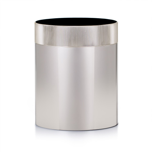 Silvio Rib Nickel Waste Basket