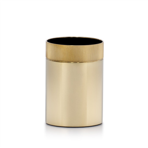 Silvio Rib Brass Brush Holder