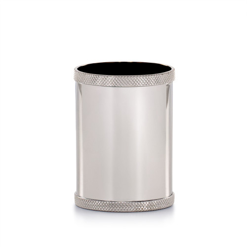 Modern Chrome Brush Holder | Labrazel