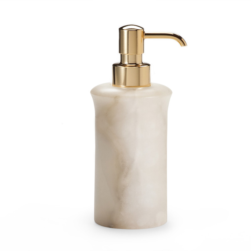 Ivory Alabaster Soap Dispenser - Alisa Bath Set | Labrazel