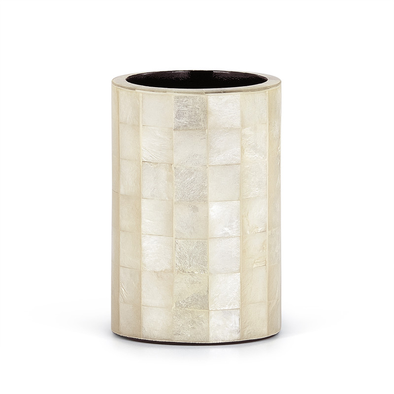 Capiz Ivory Brush Holder