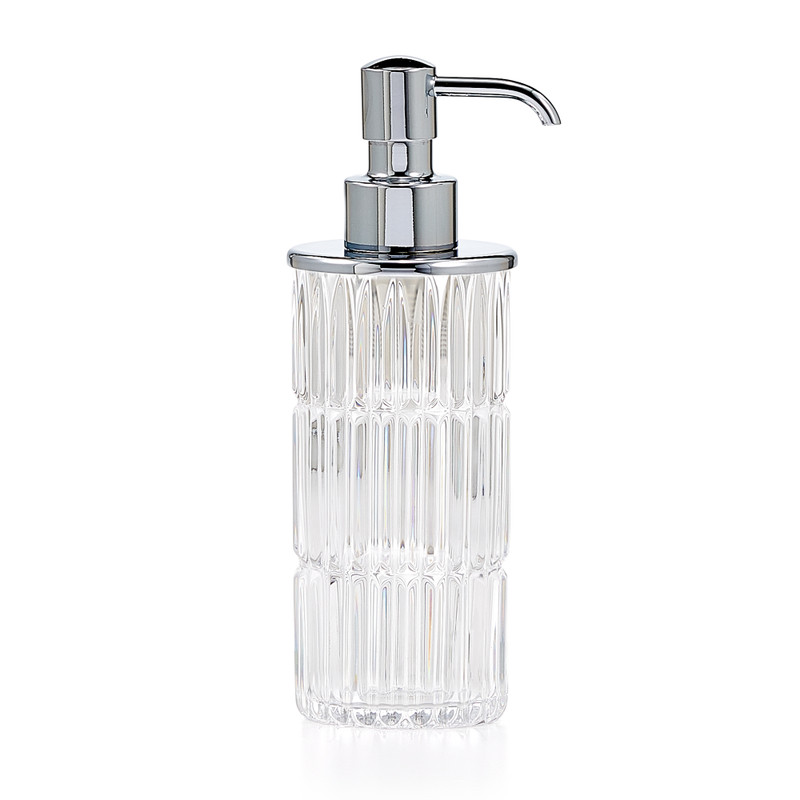 Prisma Clear Pump Dispenser - Polished Chrome