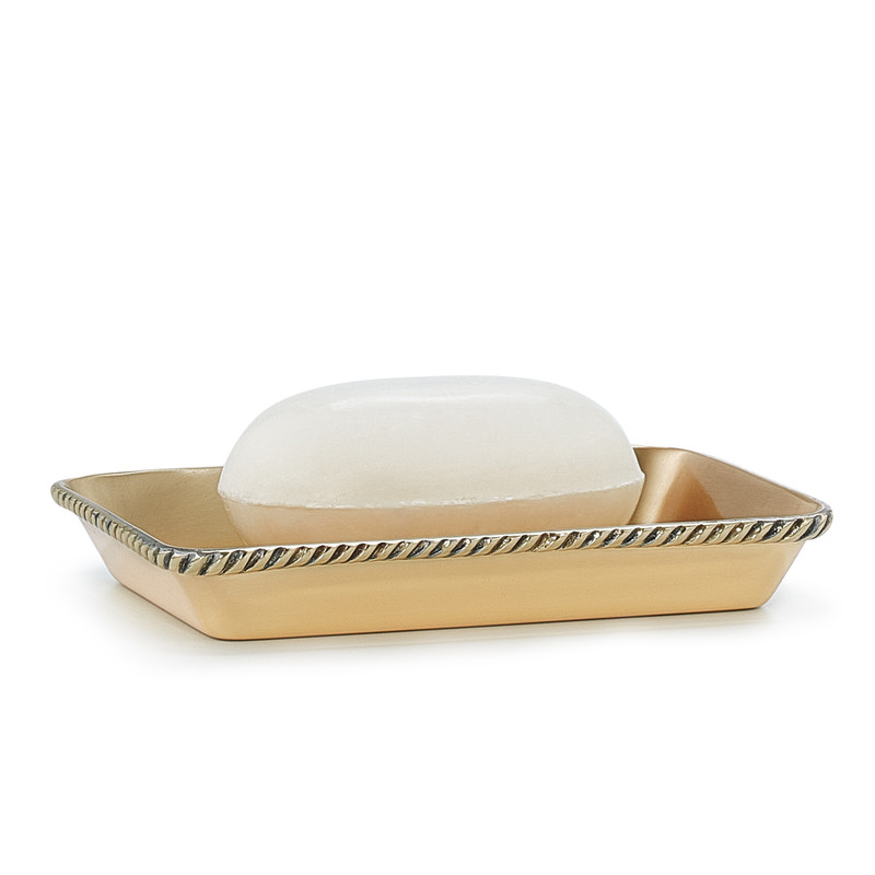 Corda Polished Brass Soap Dish