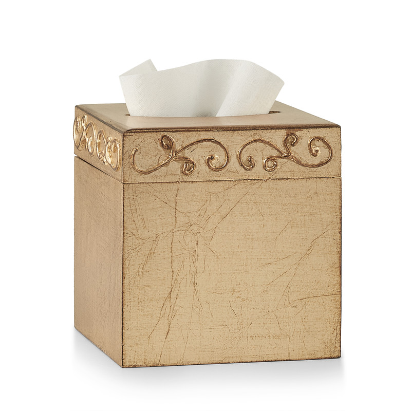 Gold Color Endam Model Tissue Box –