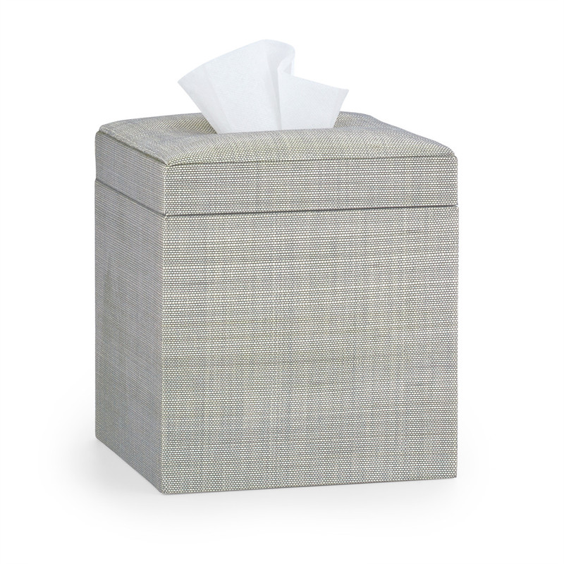 Light Gray Tissue Box in Natural Fiber | Araba Silver | Labrazel