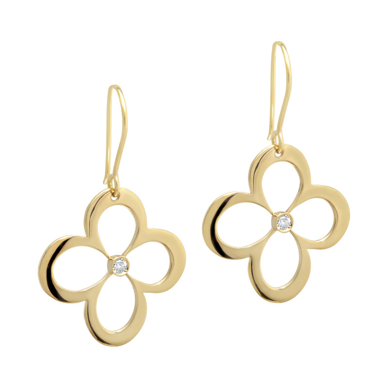 Fiore Earrings with Diamond