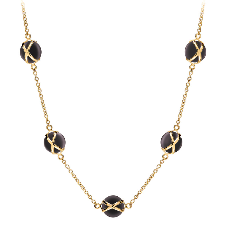 Prisma Black Agate Classic Chain Necklace