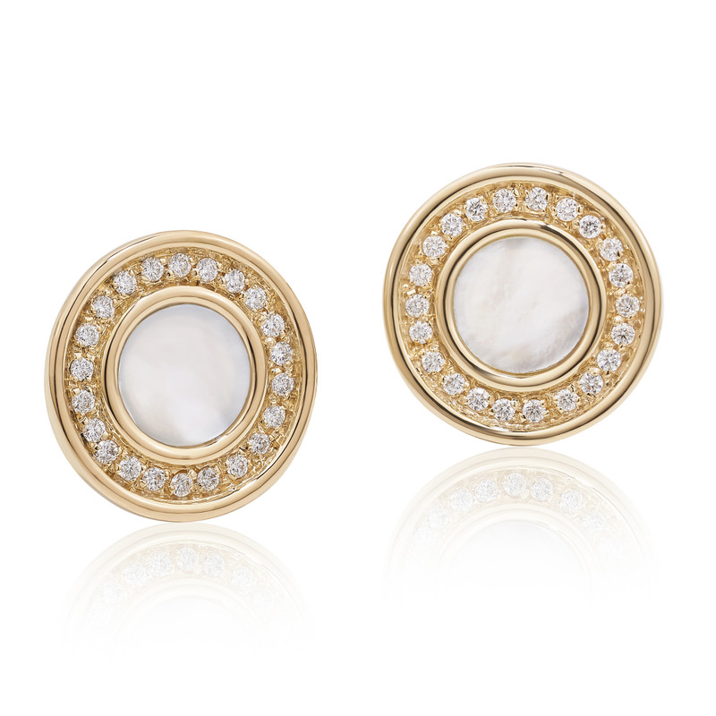 Toscano Lever Back Earrings with Mother of Pearl