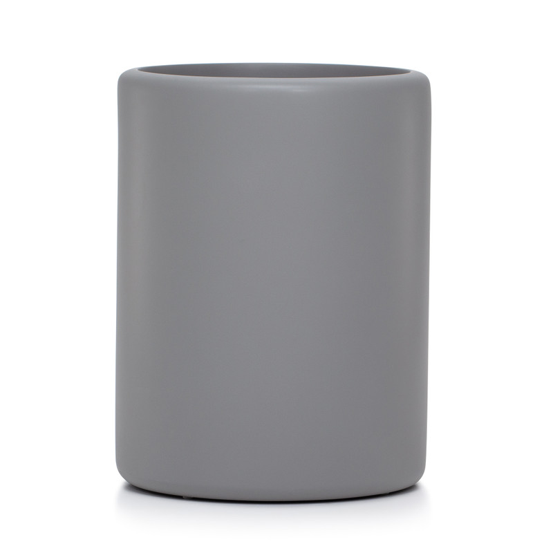 Domus Gray Matte Waste Basket Domus Gray Matte Waste Basket