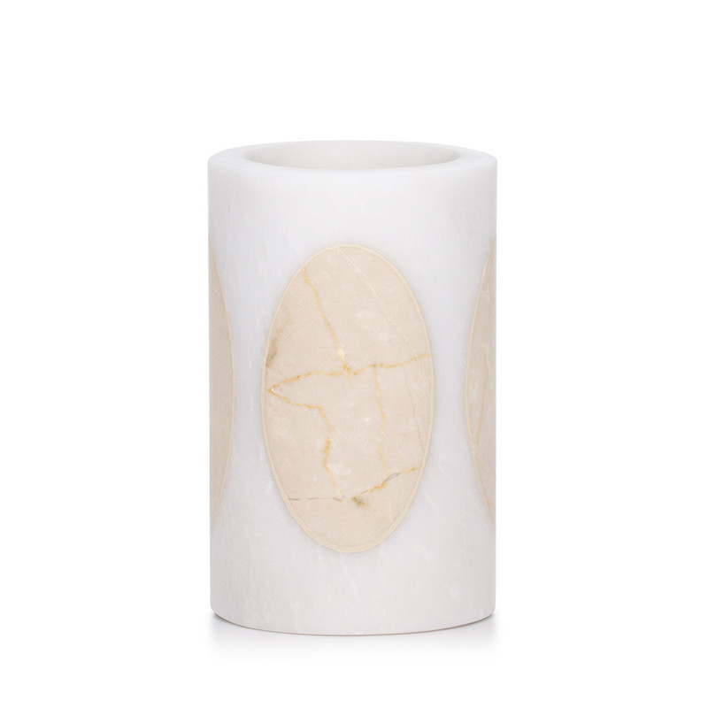 Ovale Botticino Brush Holder