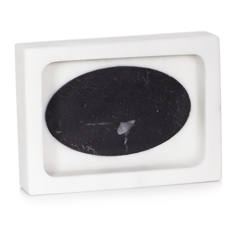 Ovale Marquina Nero Soap Dish