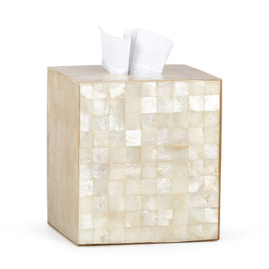 Ivory Capiz Shell Tissue Box| Labrazel