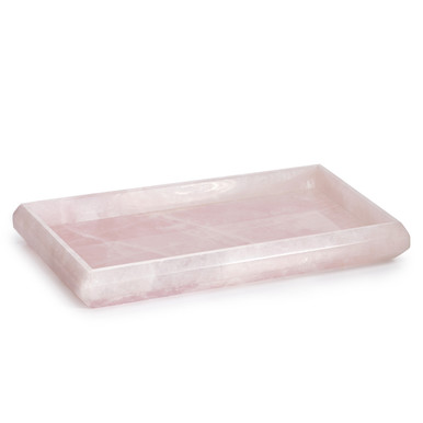 Translucent Rose Quartz Bathroom Vanity Tray | Labrazel