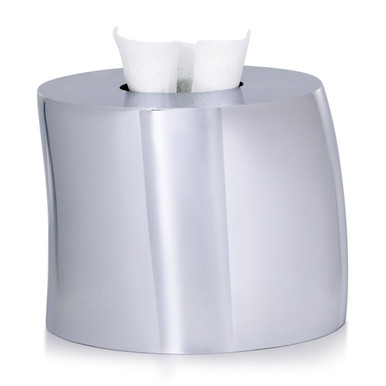Luxe Chrome Tissue Box Cover | Horn Chrome Collection