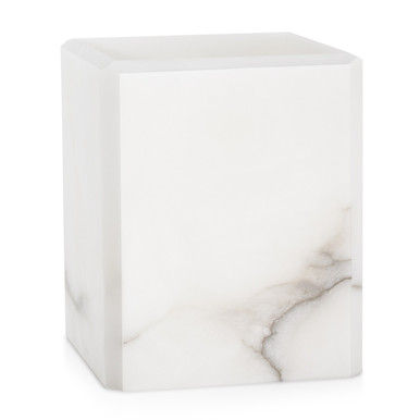 Italian Alabaster Waste Basket | Roma Collection