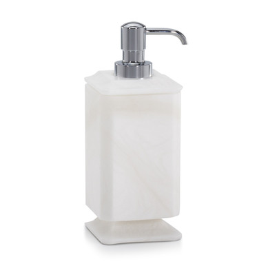 Italian Alabaster Soap Dispenser | Roma Chrome Collection