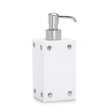 Shell Dispenser Luxury White & Chrome Soap Dispenser from Italy