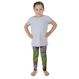 "Wildflower Trail" Colorful Kid's Leggings - Side of the Road, Vermont