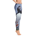 "Taking in the View" Playful Atlantic Puffins Women' All-Over Leggings - One of Dennis' Secret Spots, Maine