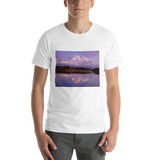 "Reflection Pond Sunset" Adult Unisex  Short Sleeve T-Shirt - Mt. McKinley, Denali National Park, Alaska