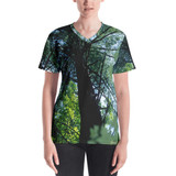 "Look Up"  Women's All-Over V-Neck T-Shirt - Chincoteague National Wildlife Refuge, Virginia
