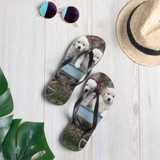 Flip-Flops Golden Retriever Puppy's in a Rustic Wagon Dennis Glennon photography