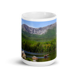 15oz - Coffee Mug  - Moose in Sandy Stream Pond Mt. Katahdin Maine Dennis Glennon Photography