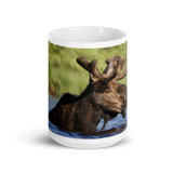 15oz - Coffee Mug - Another Happy Moose - Maine -- Dennis Glennon Photography
