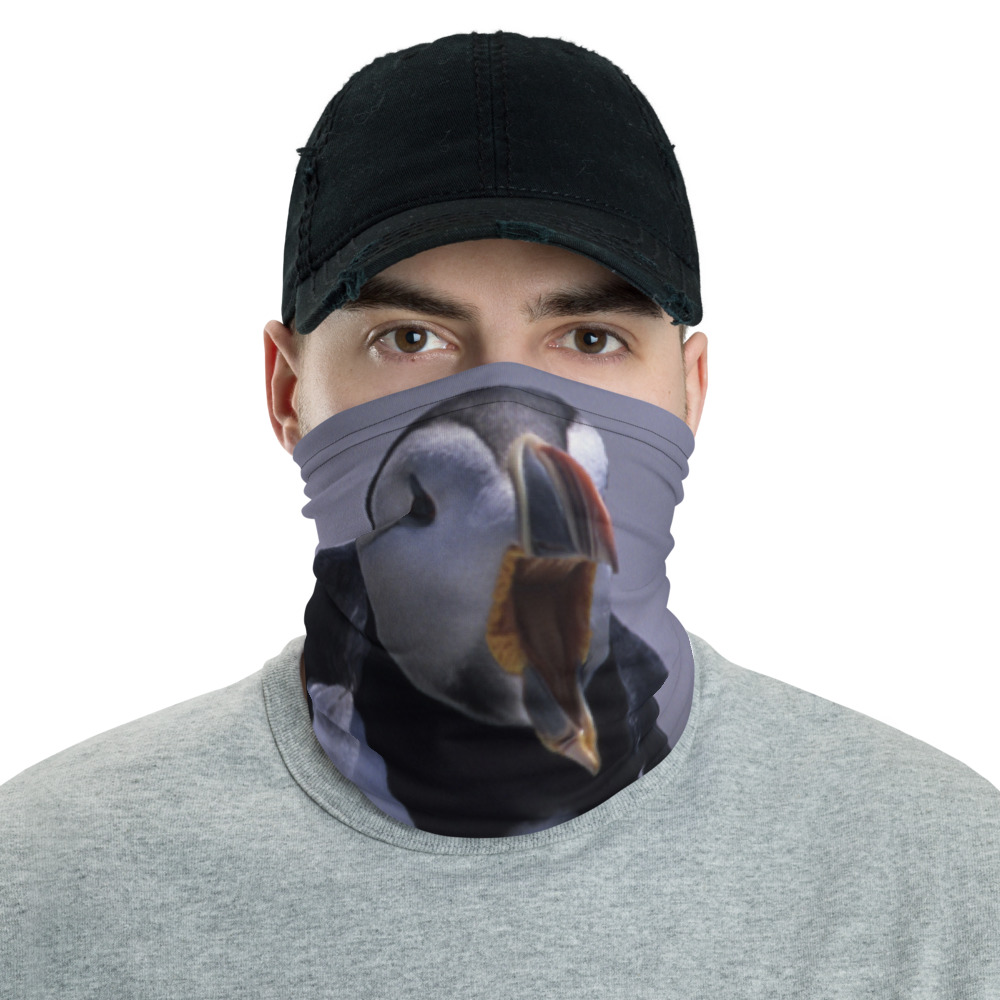 Neck Gaiter The Angry Puffin  Dennis Glennon Photography 
