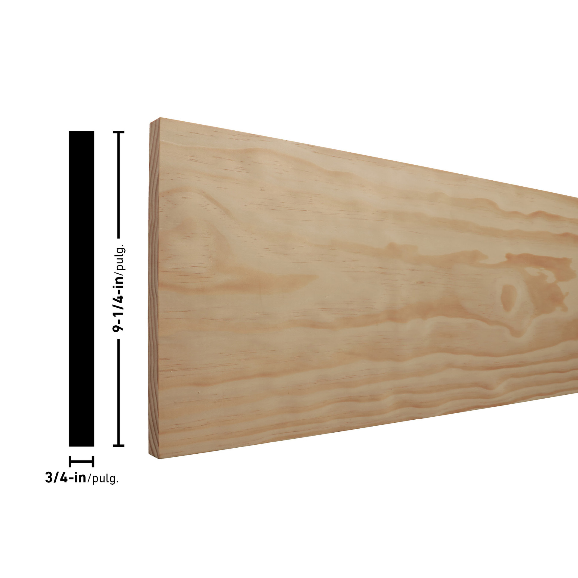 1X10 Clear Radiata Pine Board 3/4" x 91/4" Empire Moulding and